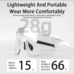 Light-weight pickleball safety glasses — view 3